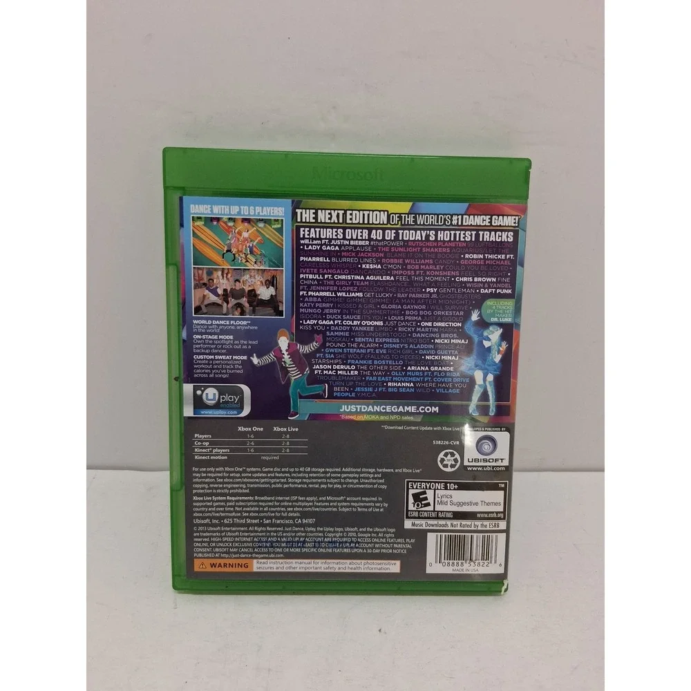 Just Dance 2014 Xbox One Game Ubisoft Kinect Required Rhythm Dance Music